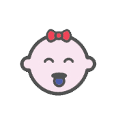 Illustration d'un bébé fille